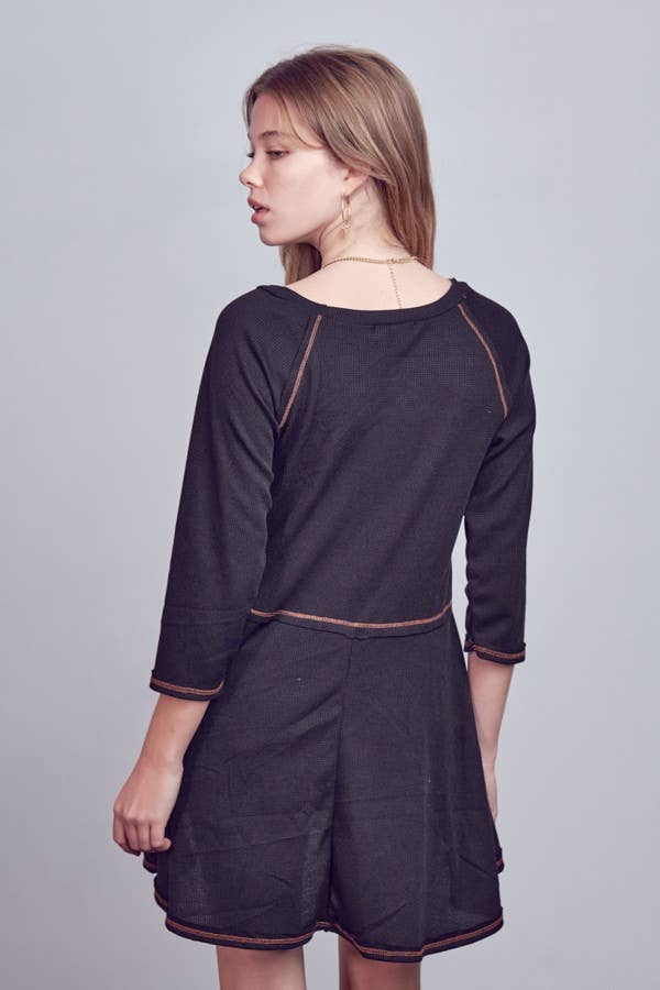 THERMAL HIGHLOW TUNIC KRT1564: BLACK / M