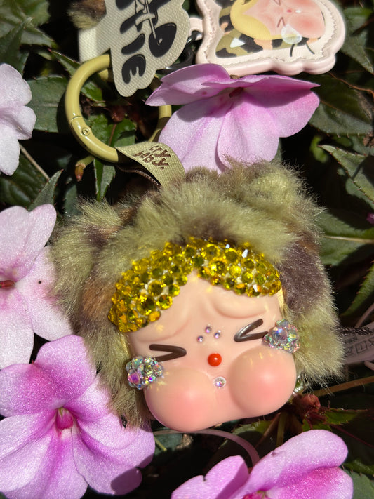 Rhinestoned “Wild but Cutie” Camo Cutie charm with phone charm